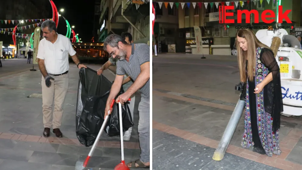 Önce eğlendiler, sonra temizlediler